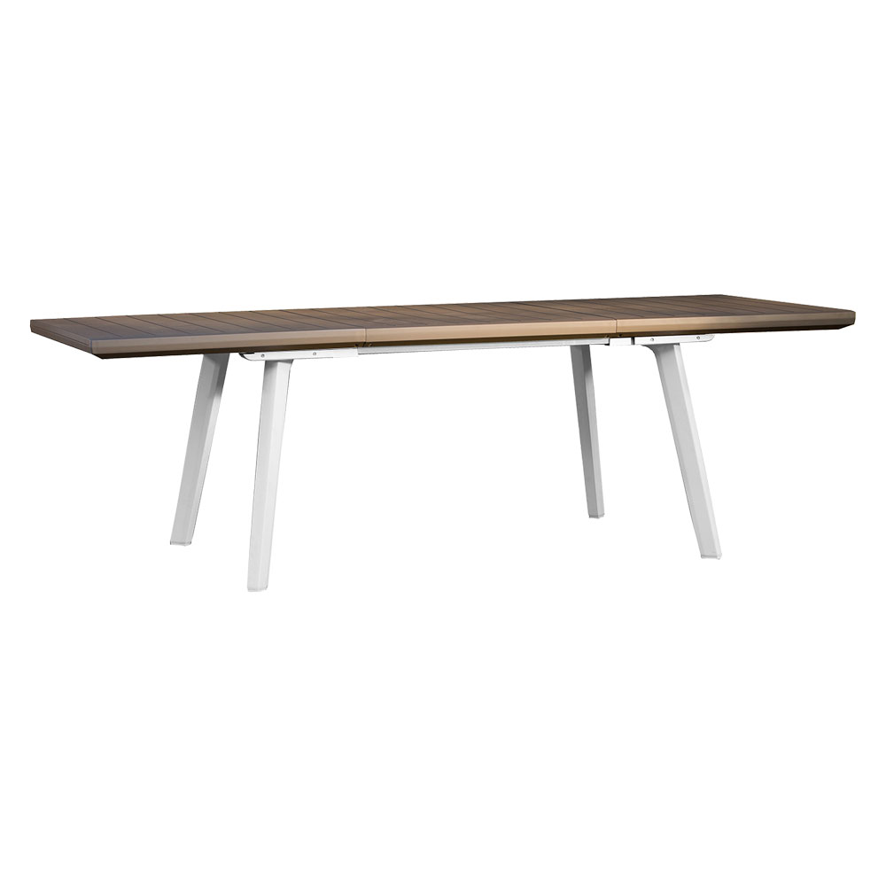 Tavolo in polipropilene allungabile ‘harmony’ bianco/cappuccino Keter
