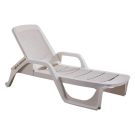 Lettino in polipropilene 'nilo' bianco Bica