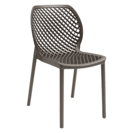 Sedia in polipropilene 'aria' grafite Bica