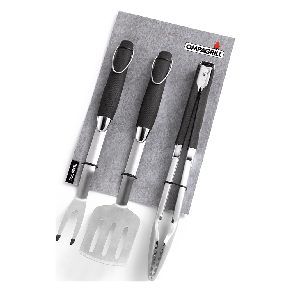 Set per barbecue 3 pezzi Ompagrill