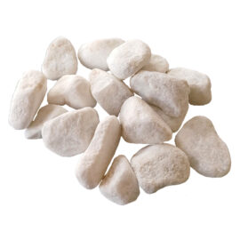 Ciottoli ornamentali 'bianco carrara' granulometria 15/25 mm Senza marca