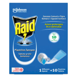 Antizanzare elettrico a piastrine 'base' con 10 ricariche Raid