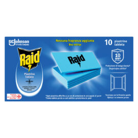 Antizanzare piastrine ricarica 10 pezzi Raid
