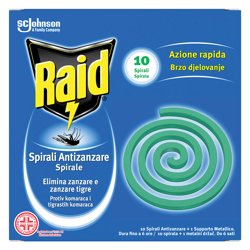 Spirali insetticide cf. 10 pz Raid