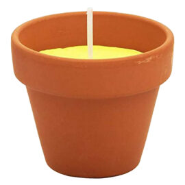 Vasetto cotto con citronella cf da 6 pezzi - d.7 x h.6 cm Senza marca