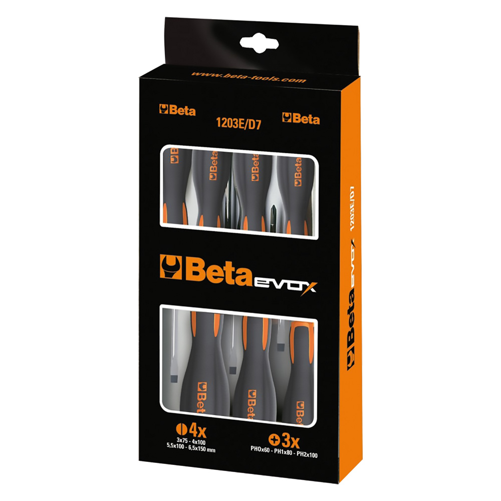 Serie giraviti art. 1203e/d7 pz 7 ( 4 taglio + 3 croce) Beta