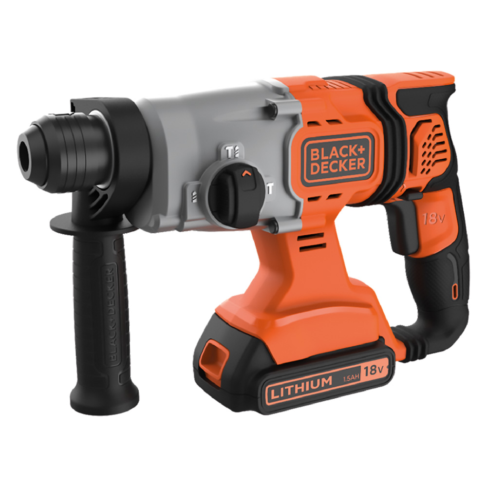 Martello tassellatore/scalpellatore a batteria ‘bcd900e2k-qw’ 18v – 2,5 ah litio Black decker