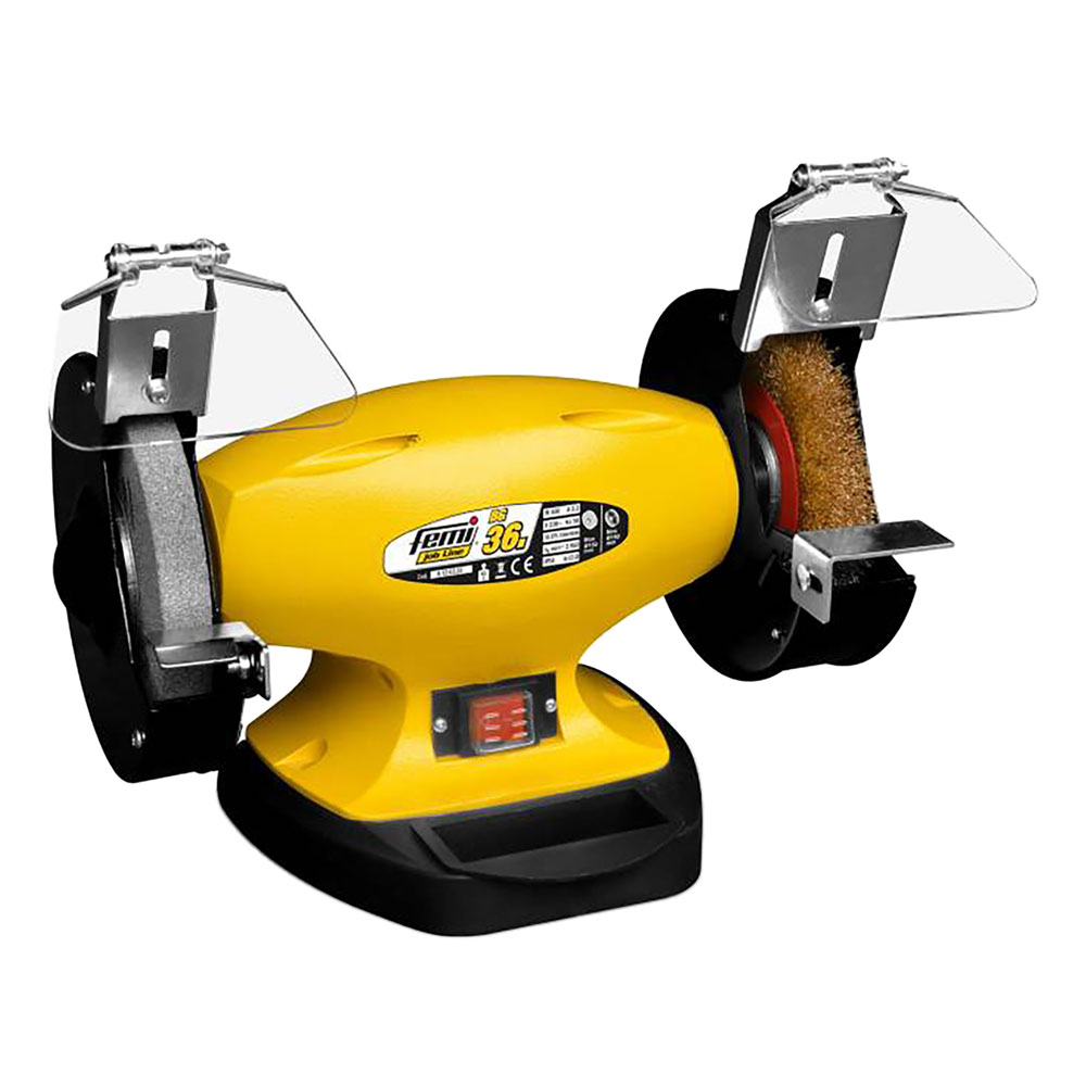 Smerigliatrice da banco ‘bg36n’ 450 w – mola con spazzola Ø 150 mm. Femi