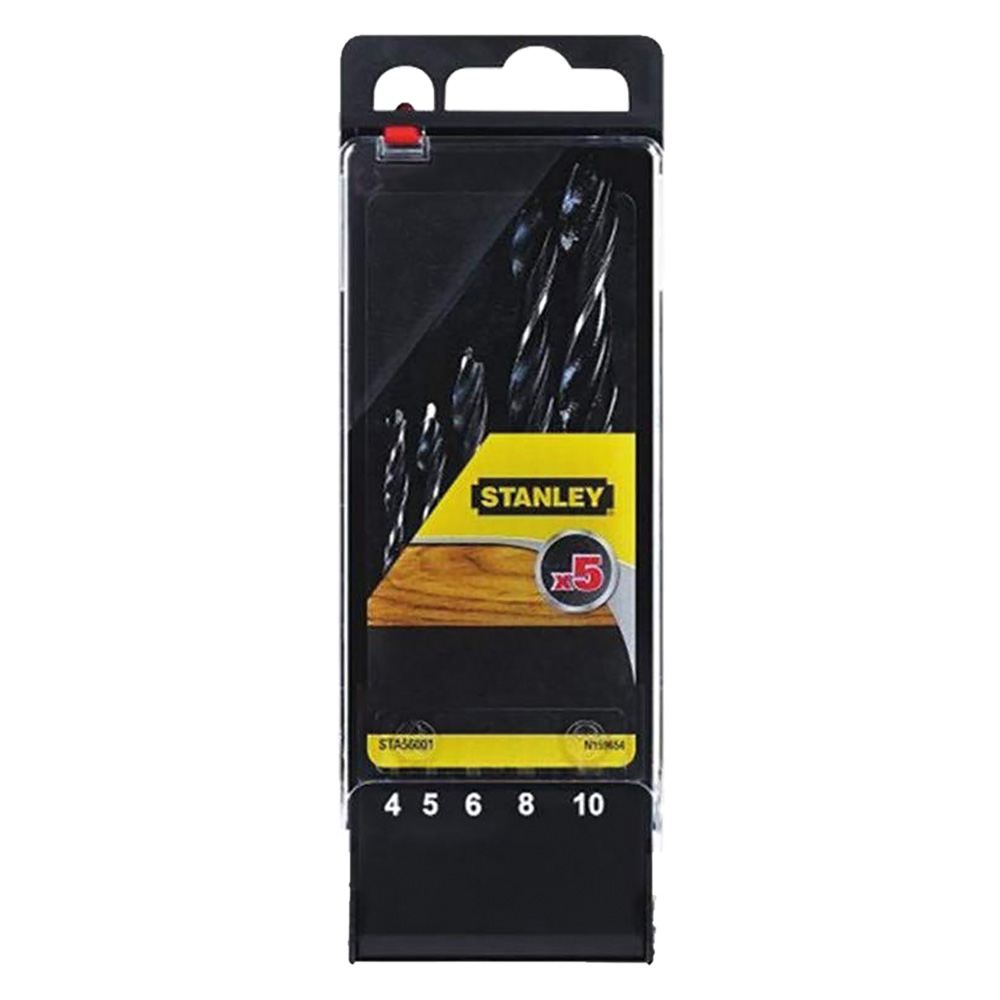 Punta elicoidale per legno in set set 5 pz (da mm 4 a 10) Stanley