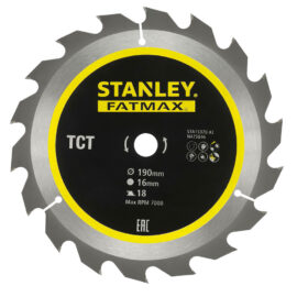 Lama per sega circolare 'denti riaffilabili' ø 190 mm - foro 16 mm Stanley