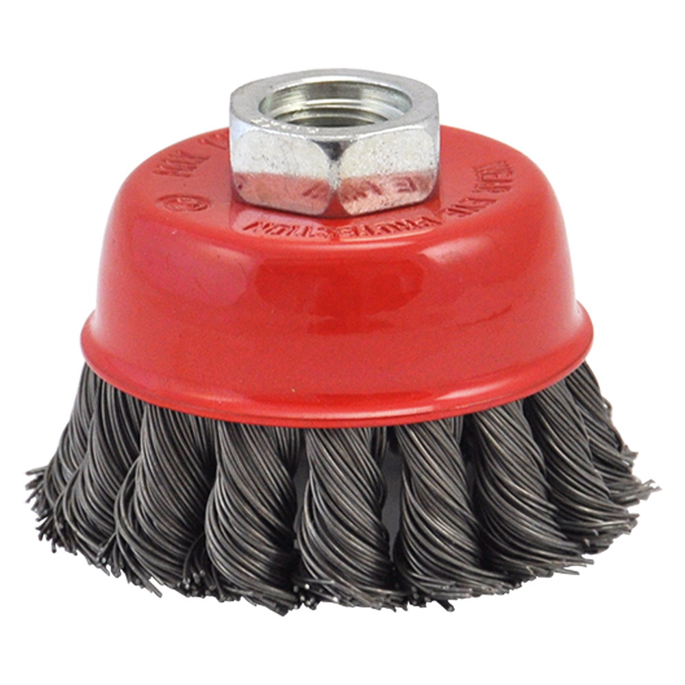 Spazzola a tazza per smerigliatrice ø mm   65 foro m 14 Verto