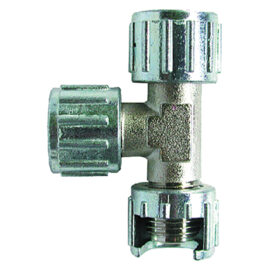 Raccordo di giunzione con tre dadi fresati '12/b' 1/4 Ani