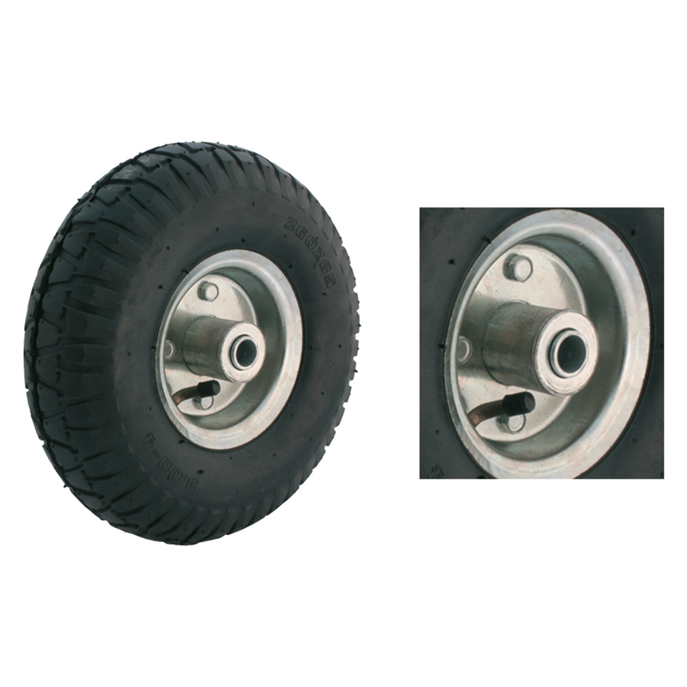 Ruota pneumatica per carrelli 2 mozzi – ø mm 250 Senza marca