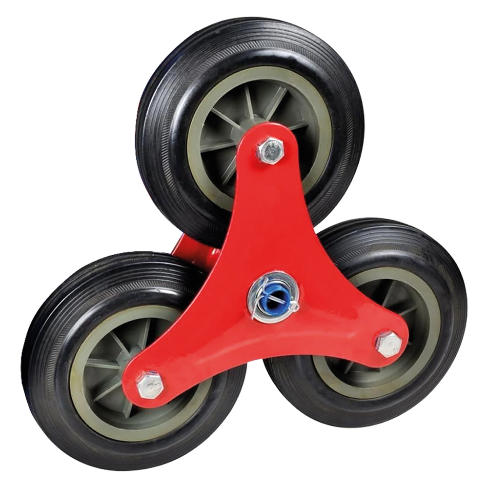 Ruota gomma piena carrello per scale ø mm 160 x 20 (set 3 ruote) Uniko
