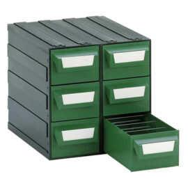 Cassettiera modello 'l' cm 22 x 26 x 23 - colore verde Mobil plastic