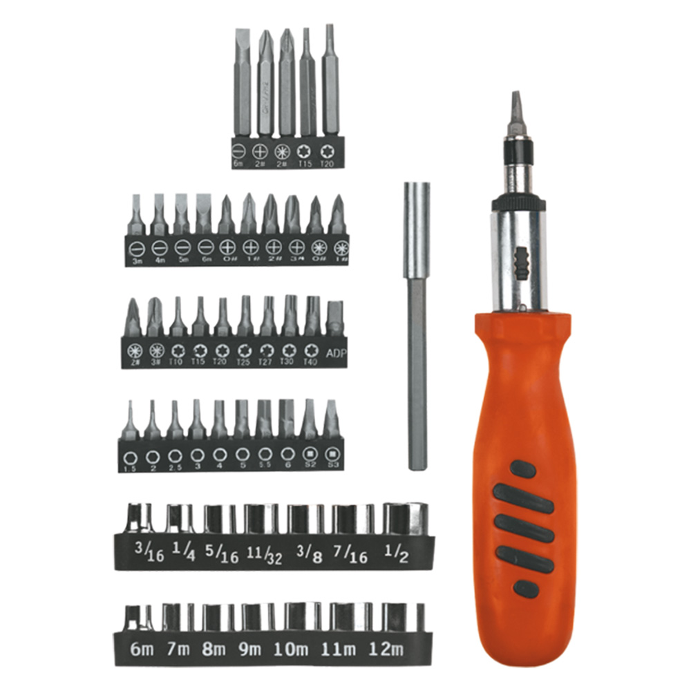 Set avvitamento con inserti e bussole set 52 pz Toptools