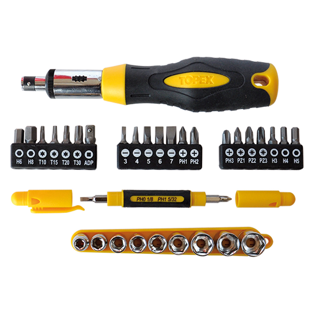 Cacciavite a cricchetto reversibile 39d522 Topex