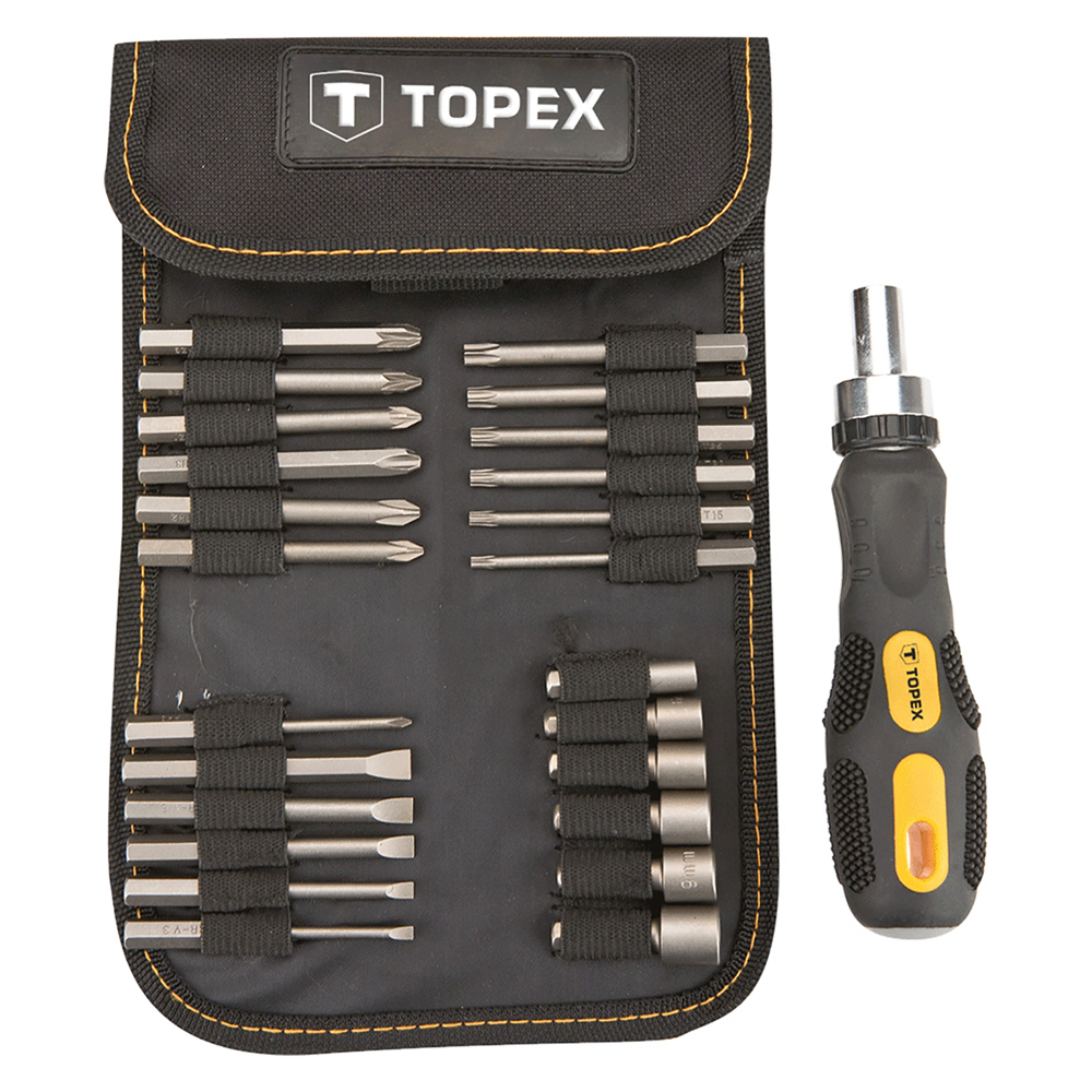 Cacciavite a cricchetto 26 pezzi Topex