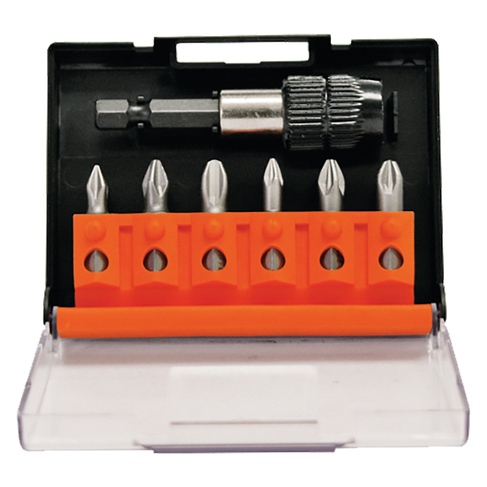Portainserto con inserti phillips e pozidriv 7 pz Ecef