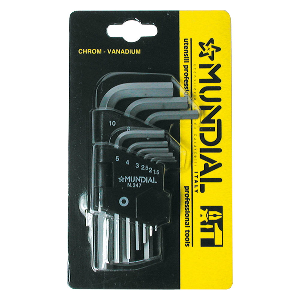 Chiavi esagonali in serie (1,5-10) 9 pezzi Mundial