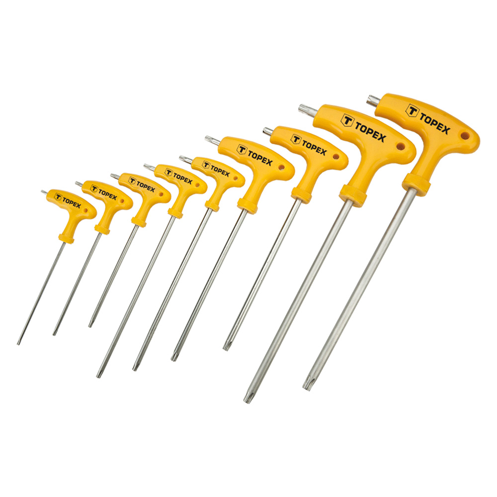 Serie cacciaviti a ‘t’ resistant-torx 9 pz Topex