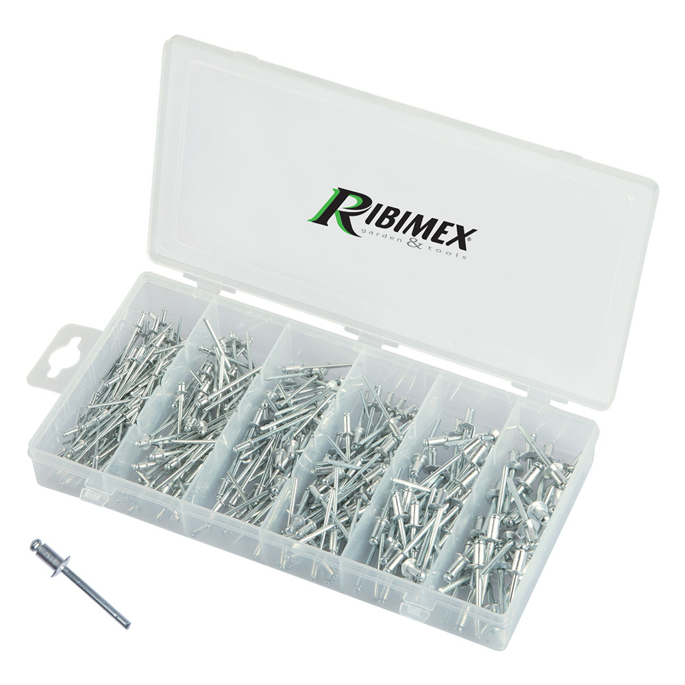 Assortimento rivetti in alluminio totale 320 pz Ribimex
