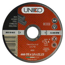 Mola abrasiva per inox/ferro ø 115 x 1,6 Uniko