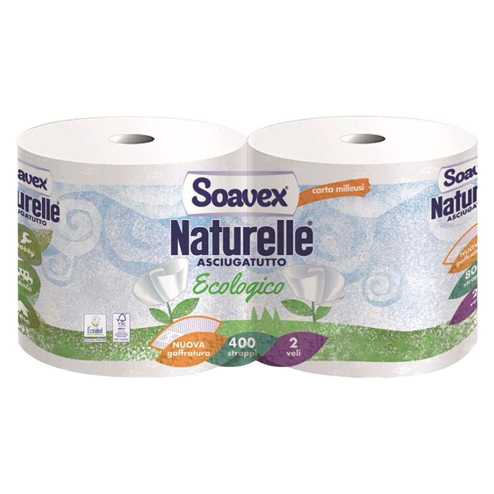 Bobina carta ‘soavex naturelle’ kg 0,44 a rotolo circa (prezzo singolo rotolo) Paperdi