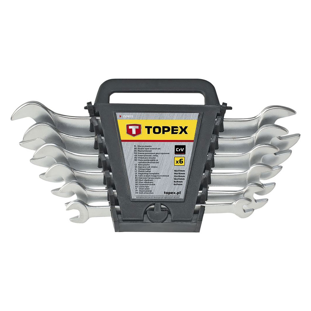 Chiavi a forchetta doppia in serie (6-17) 6 pezzi Topex