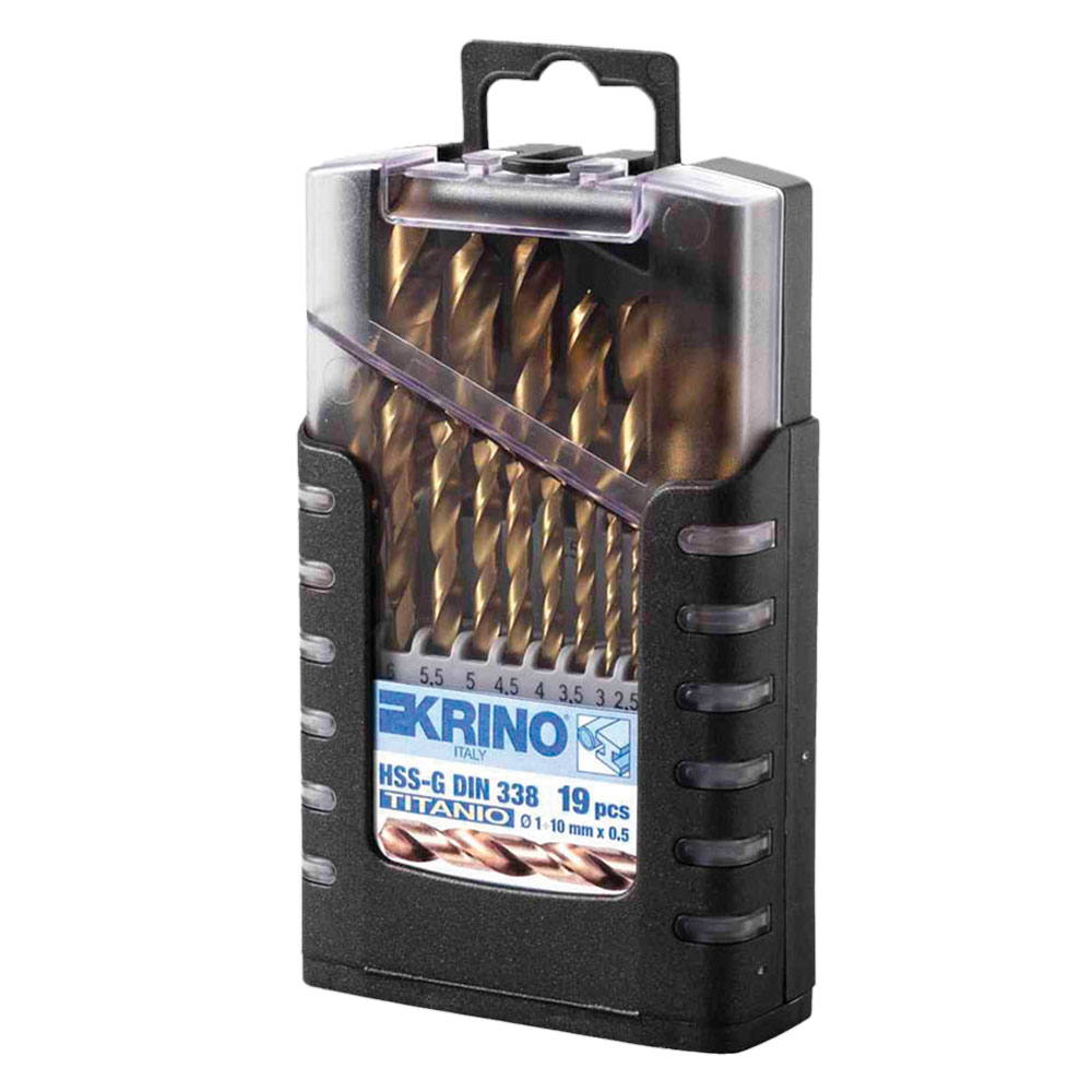 Punte serie hss al titanio cf. 19 pz Krino