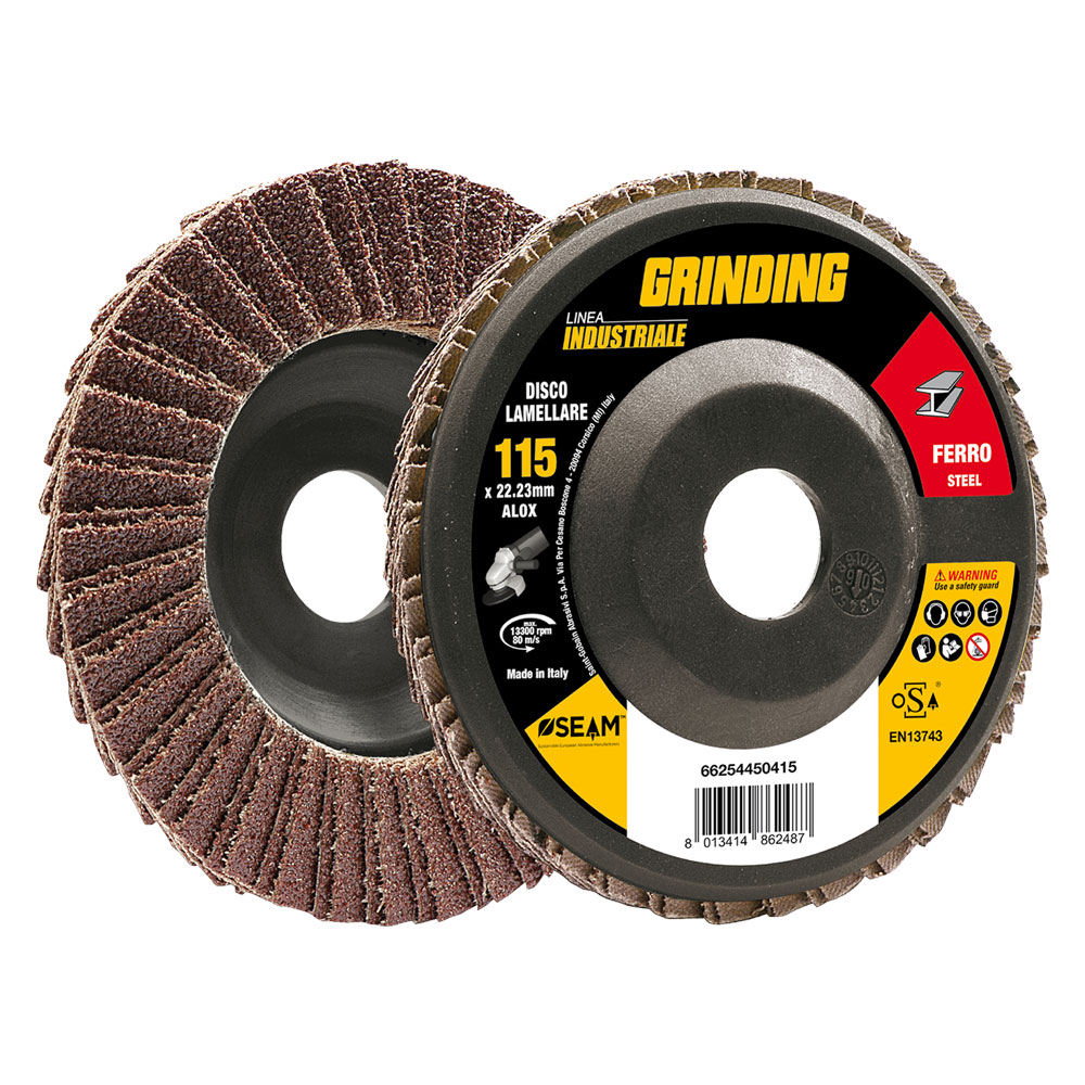Disco lamellare per ferro ‘grinding linea industriale’ ø 115 gr. 120 Grinding