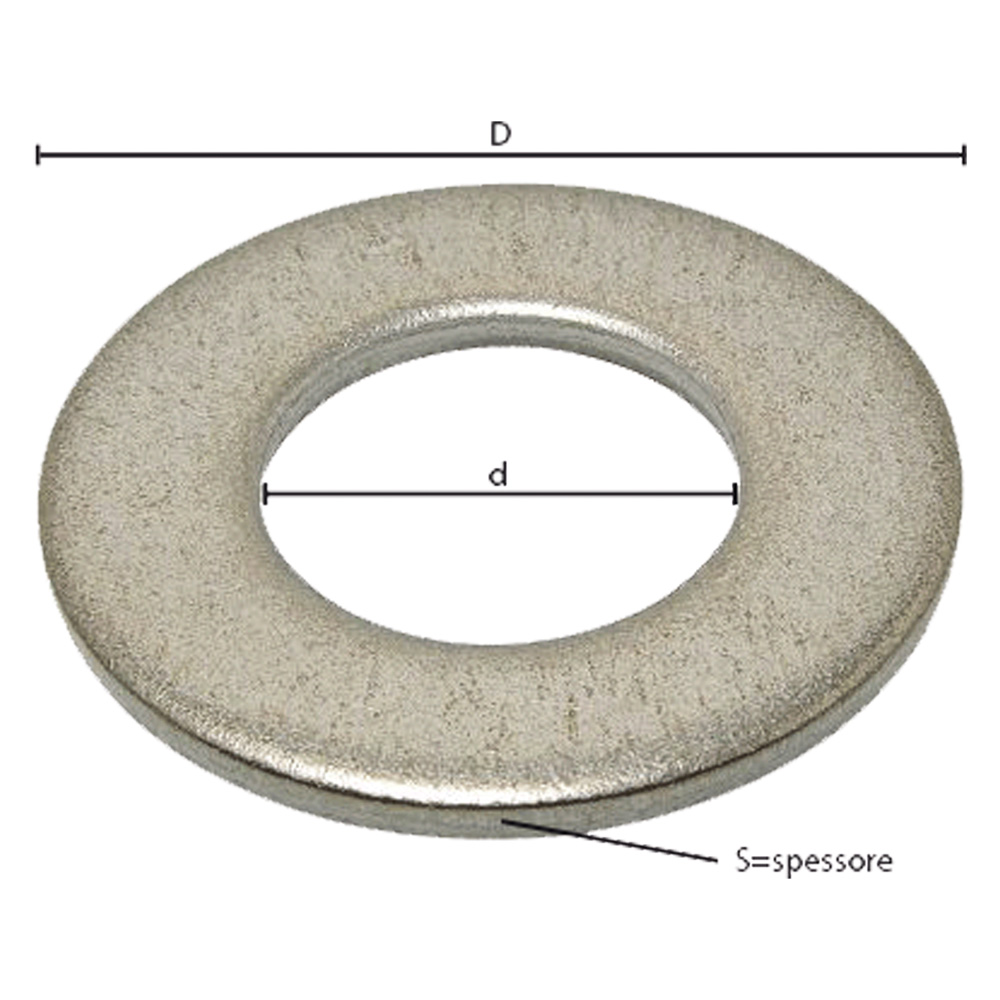 Rondella piana comune m 10 – 2,2  x 20 x  10,8 mm Senza marca