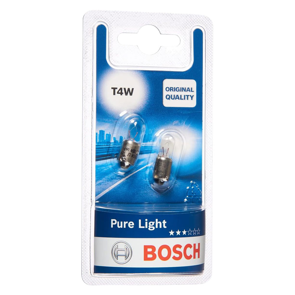 Lampadina per luci direzione e posizione t4w – 12 v – 4 w – attacco ba9s – 2 pezzi Bosch