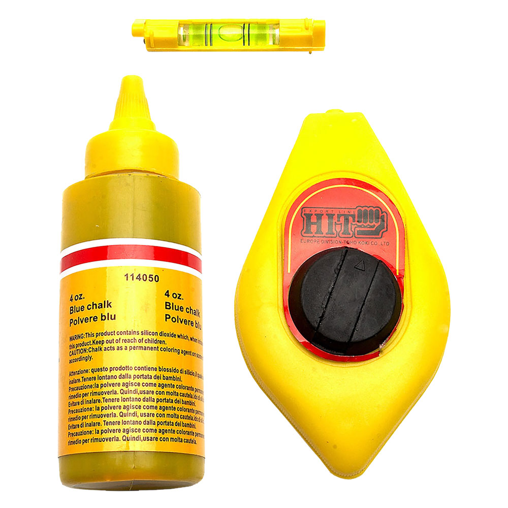 Tracciarighe in kit con minilivella kit mt. 30 e minilivella Hit