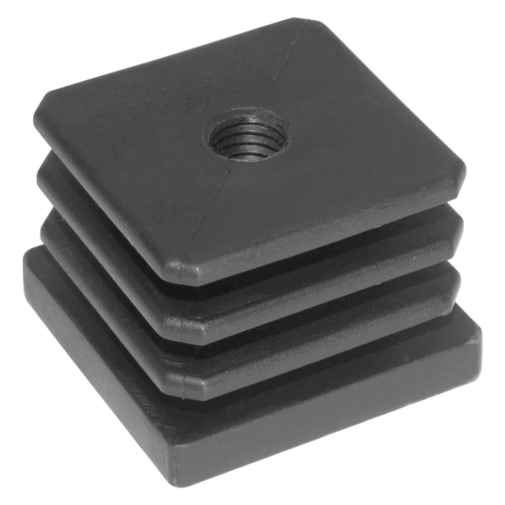 Puntale quadro alettato con foro filettato mm 30 x 30 – foro m10 Senza marca