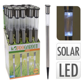 Lampada a energia solare 'inox' Ø cm 3 x h.70 Senza marca