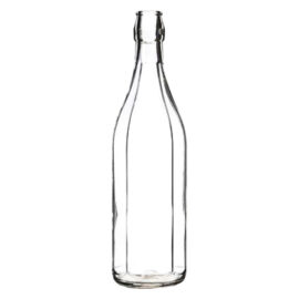 Bottiglia in vetro 'costolata' 1000 ml bianca - tappo 7943200 Senza marca