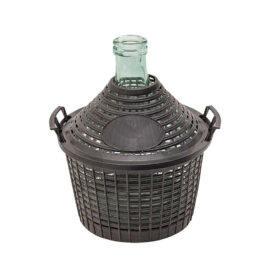 Damigiana in vetro a 'bocca stretta' lt.5 - Ø bocca 4,3 cm. senza tappo Senza marca