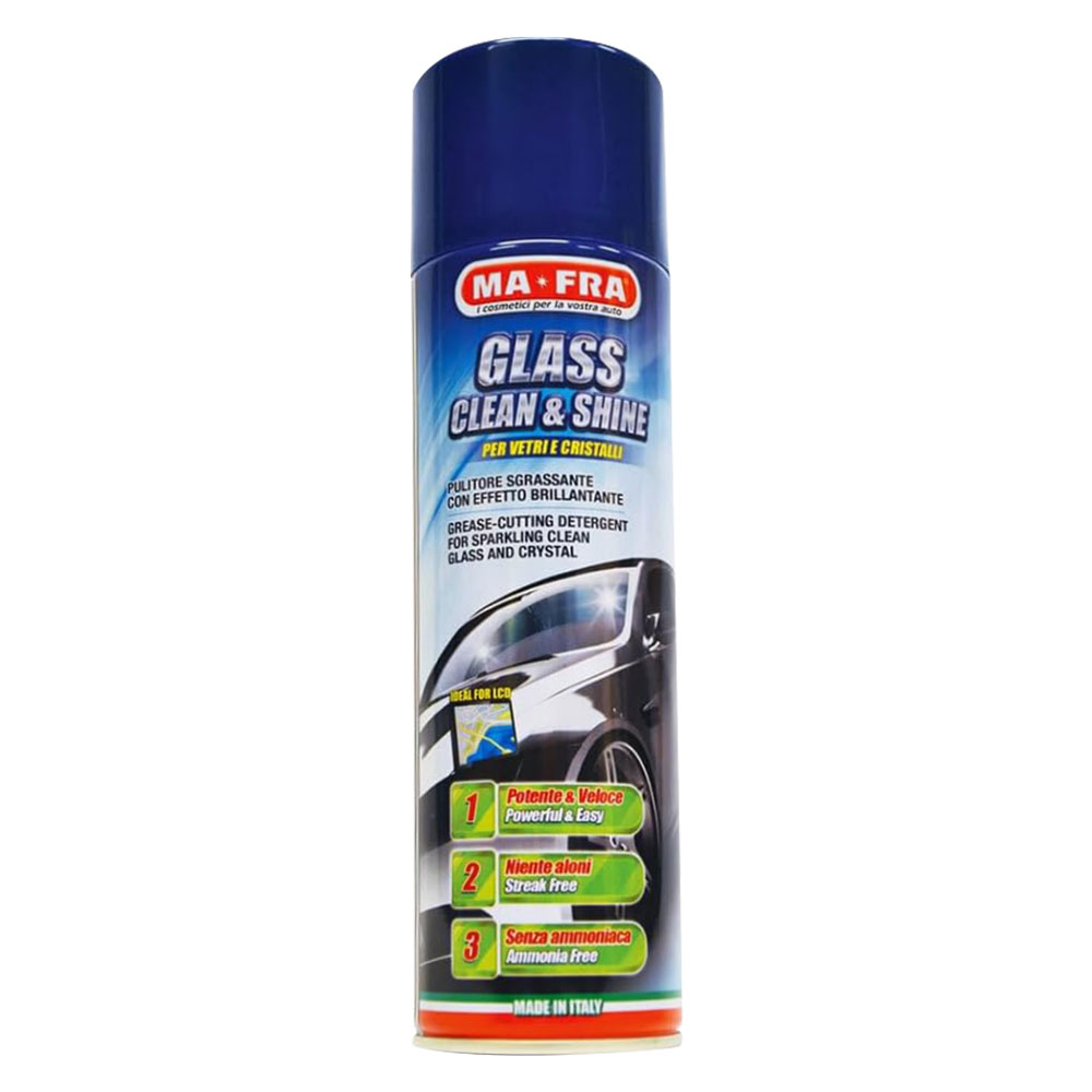 Detergente sgrassante vetri e cristalli ‘glass clean e shine’ ml 500 Ma-fra