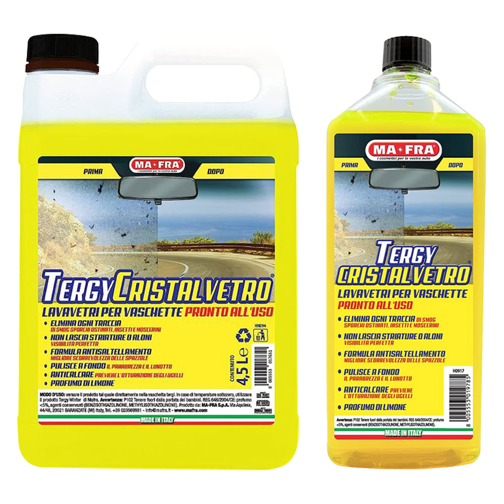 Lavavetri liquido ‘tergy cristalvetro’ ml 1000 Ma-fra