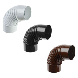 Gomito smaltato per stufe ø 15 - 90° marrone Europrofil
