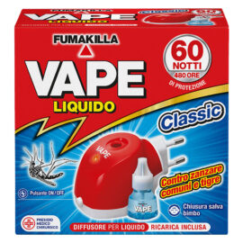 Antizanzare elettrico ad emanazione 'liquida' 30 ml - con 1 ricarica liquida (per 60 notti) Vape