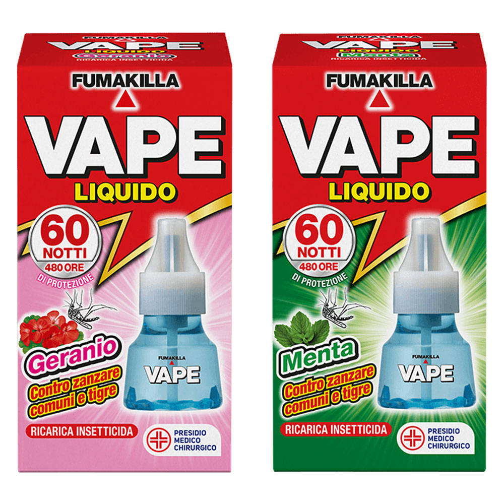 Antizanzare liquido ricarica 60 notti – geranio/menta Vape