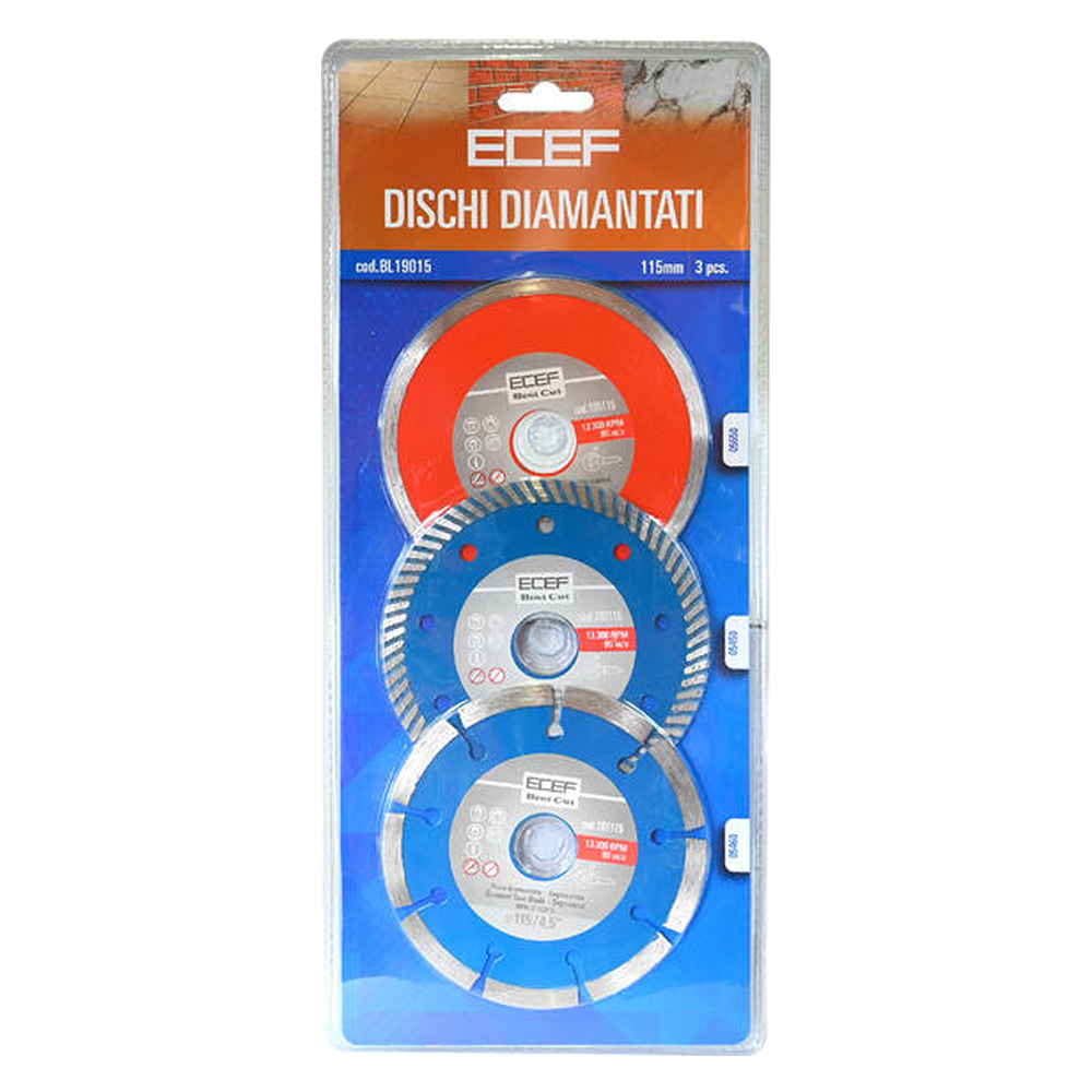 Disco diamantato Ø 115 x 2,23 – blister da pz.3 Ecef