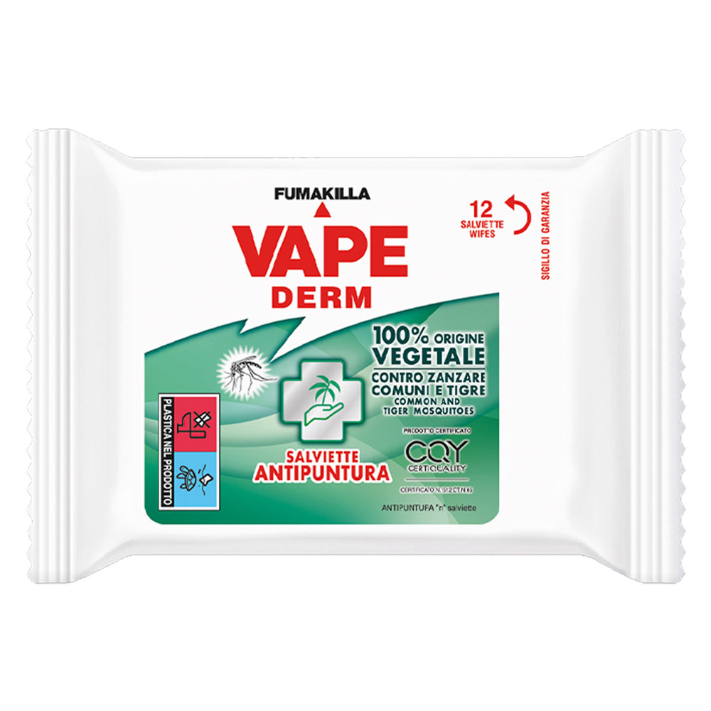 Salviette antipuntura ‘vape derm’ pz.12 Vape