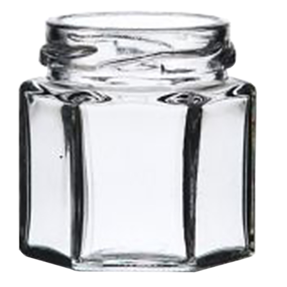 Vaso vetro ‘boccaccio’ per alimenti tipo ‘esagonale 45 ml – imbocc. Ø 43 mm Senza marca