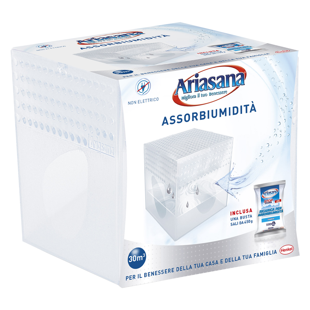 Assorbiumidita’ in kit ‘ariasana’ kit 1 vaschetta+1 ricariche 450 gr. Ariasana