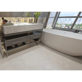 Laminato in spc serie 'lite stone' colore grigio pietra Senza marca