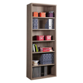 Libreria 6 ripiani linea 'disegno' 6 rip.-cm.35 x 81 x h.217,2 rovere tartufo Composad