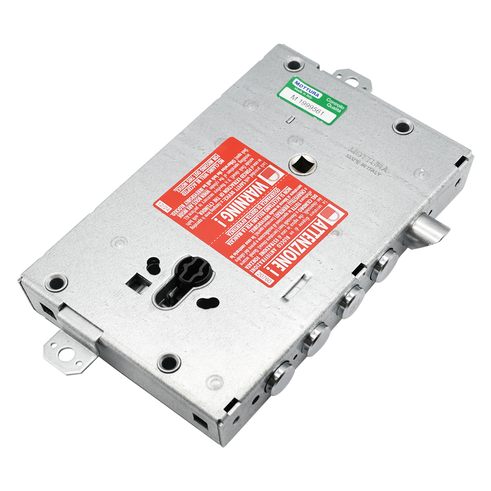 Serratura a leve per porte blindate e 63 – 4 catenacci / interas.28 mm Mottura